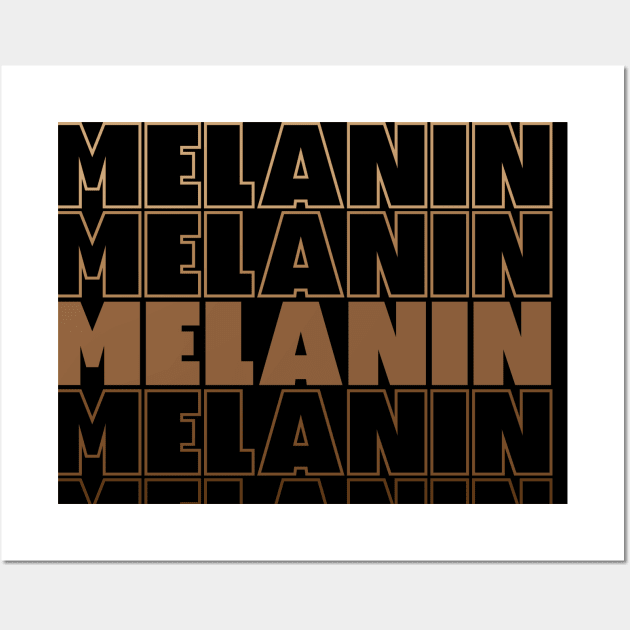 Melanin Pride Melanin Poppin Black Girl Magic Black Queen Black Pride Black History Gift Wall Art by JackLord Designs 